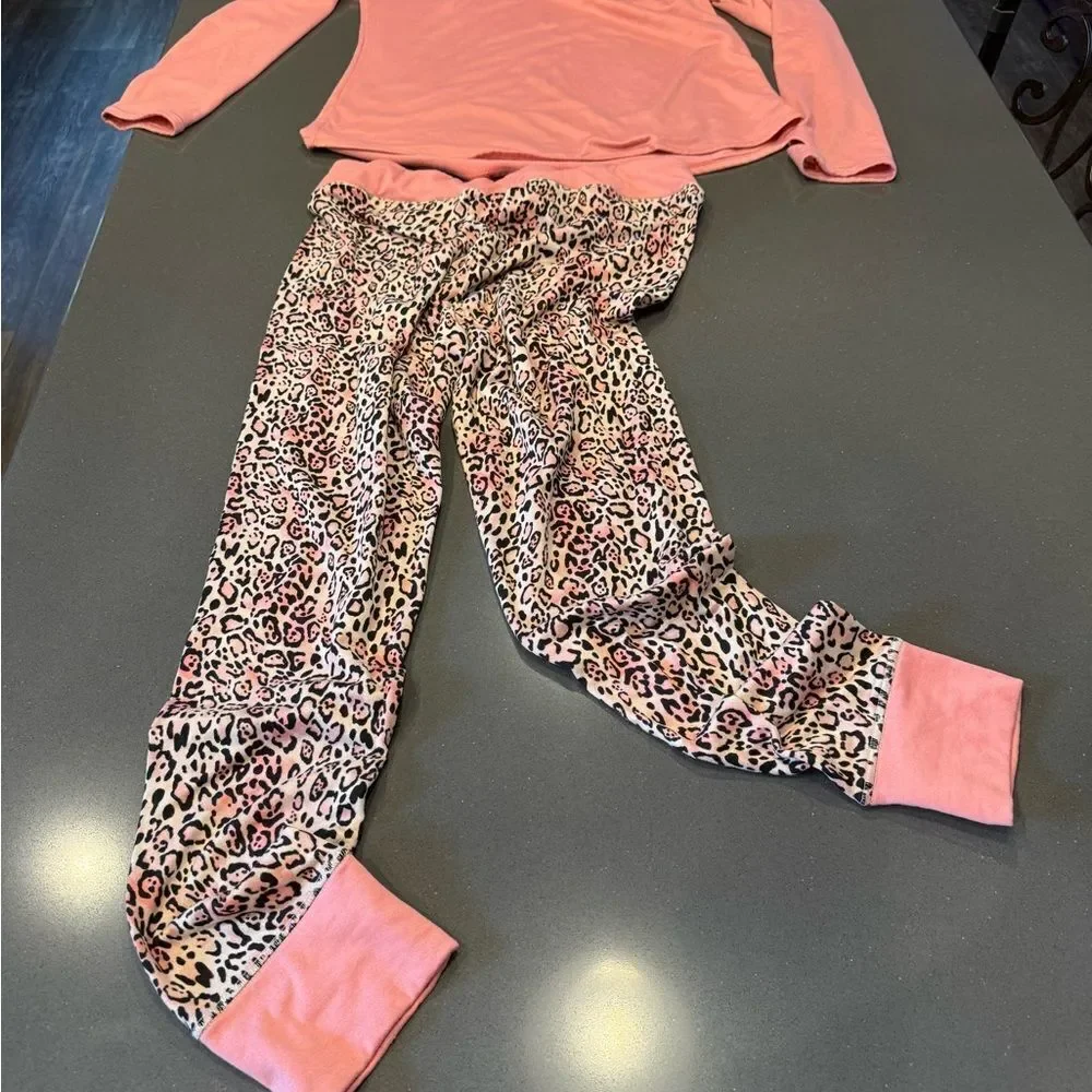 Chic Pink and Leopard Pajama Set